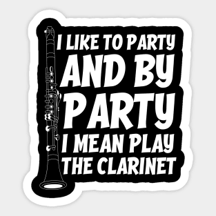 Funny Clarinet Player Sticker